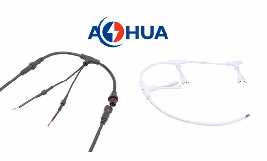 China Hot Sales LED-Lichtleiste T-Typ-Splitter-Kabelanschluss IP 67 2-polig, 3-polig, 4-polig, 3-Wege-Kabelanschluss mit mehreren Zweigen für Pflanzenwachstumslicht