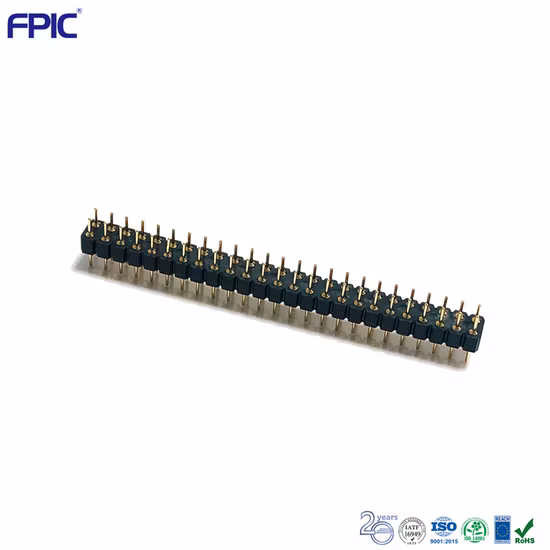 Fpic 2X40 Pin zweireihige Stiftleiste 2,54 mm 80 Pins vergoldete Nadel 11,5/13/15/17/19/20/21/23/25/30 mm Steckerleiste gerader Stecker
